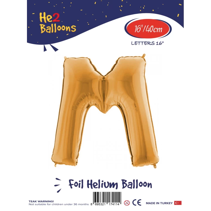 16Altın Renk Folyo Balon ( M )