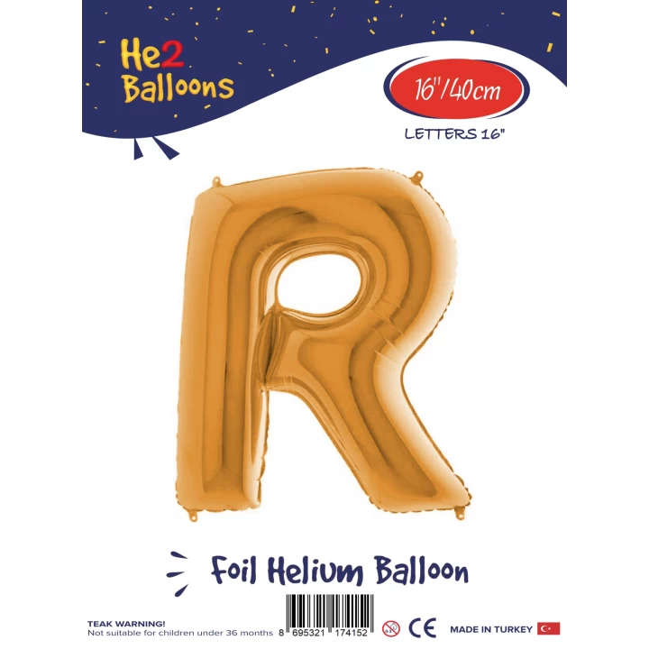 16Altın Renk Folyo Balon ( R )