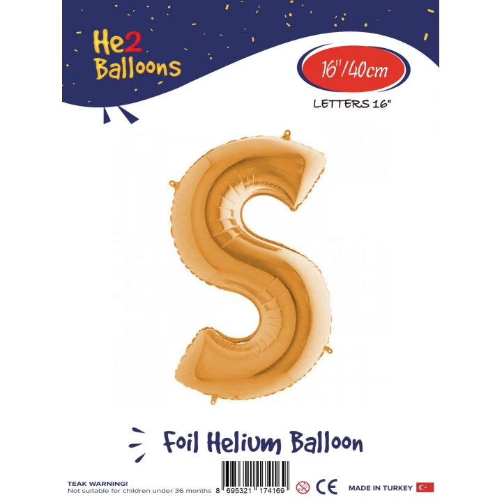 16Altın Renk Folyo Balon ( S )