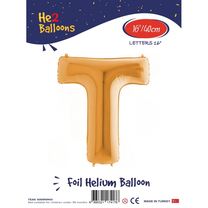 16Altın Renk Folyo Balon ( T )
