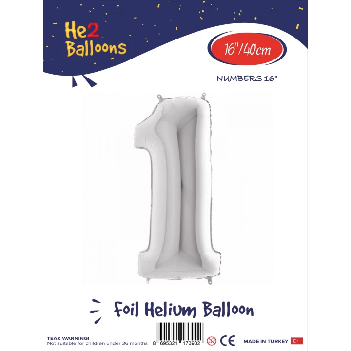 16Gümüş Renk Folyo Balon ( 1 )