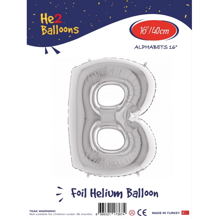 16Gümüş Renk Folyo Balon ( B )