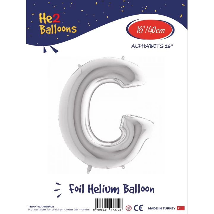 16Gümüş Renk Folyo Balon ( G )