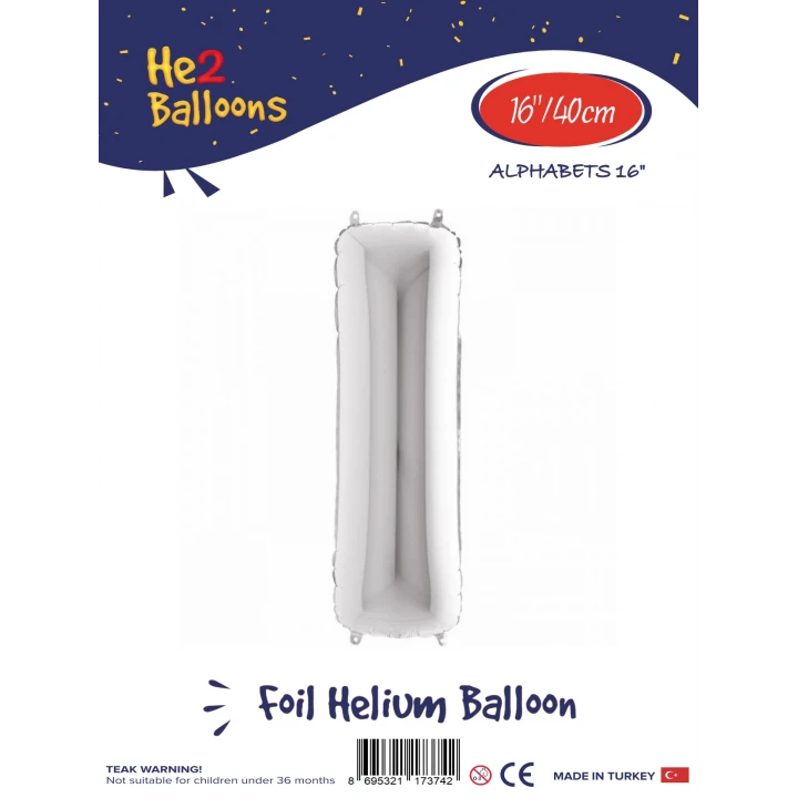 16Gümüş Renk Folyo Balon ( I )