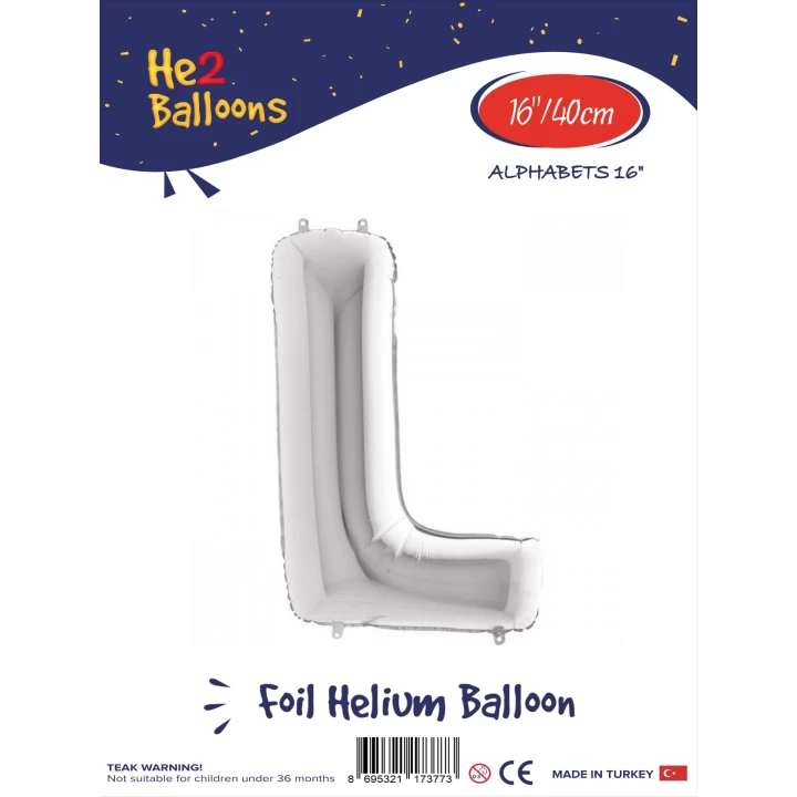 16Gümüş Renk Folyo Balon ( L )