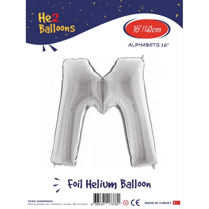 16Gümüş Renk Folyo Balon ( M )