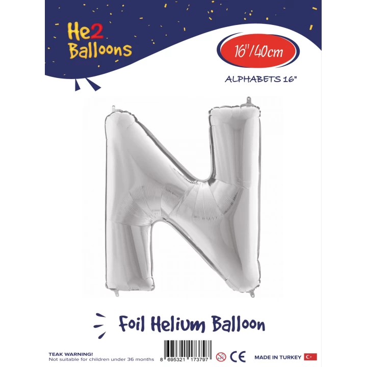 16Gümüş Renk Folyo Balon ( N )