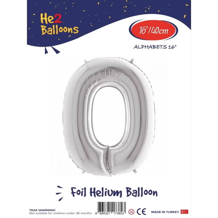 16Gümüş Renk Folyo Balon ( O )