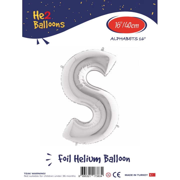 16Gümüş Renk Folyo Balon ( S )