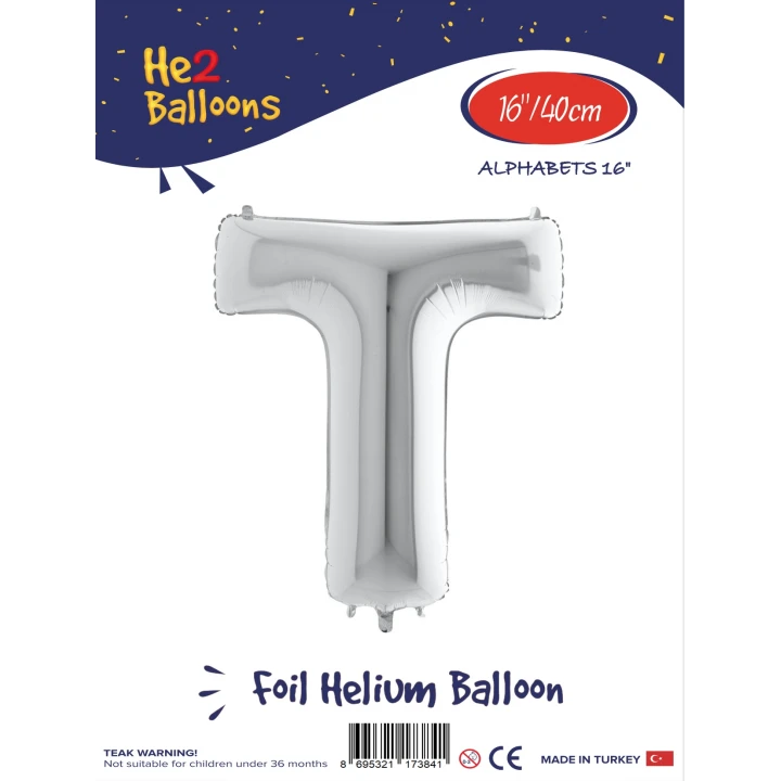 16Gümüş Renk Folyo Balon ( T )
