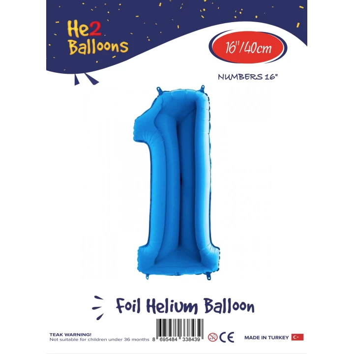 16Mavi Renk Folyo Balon ( 1 )