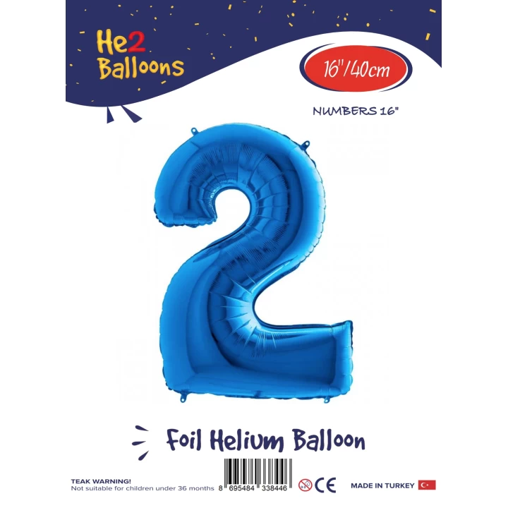 16Mavi Renk Folyo Balon ( 2 )