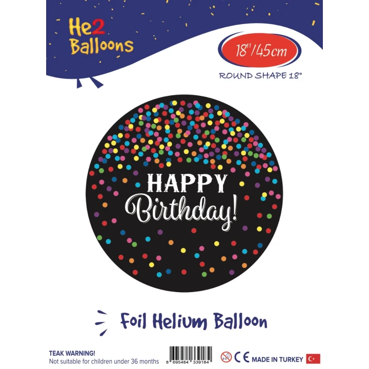 18Baskılı Yuvarlak Folyo Balon