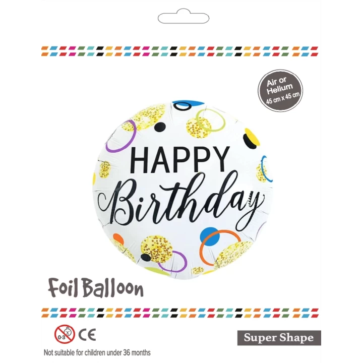 18Yuvarlak Alyans Folyo Balon