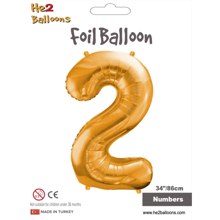 34 Altın Renk Folyo Balon ( 2 )