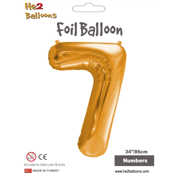 34 Altın Renk Folyo Balon ( 7 )