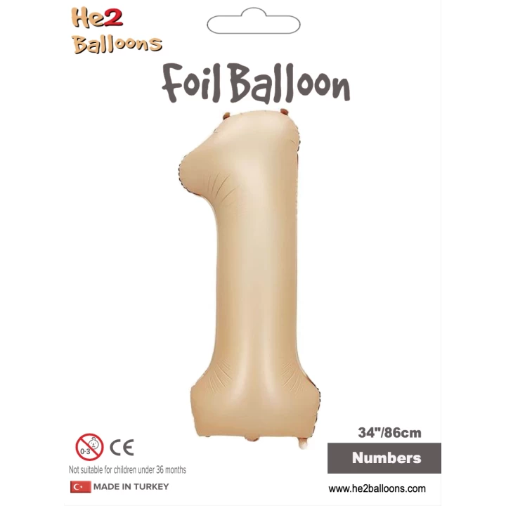 34 Karamel Renk Folyo Balon ( 1 )