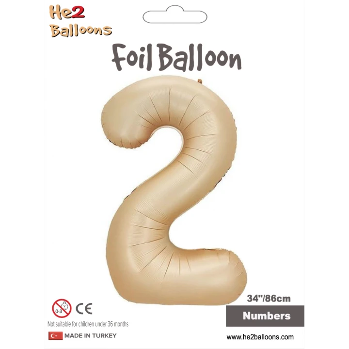 34 Karamel Renk Folyo Balon ( 2 )