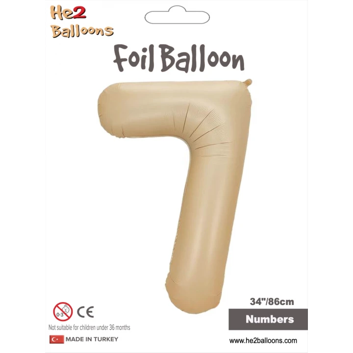 34 Karamel Renk Folyo Balon ( 7 )