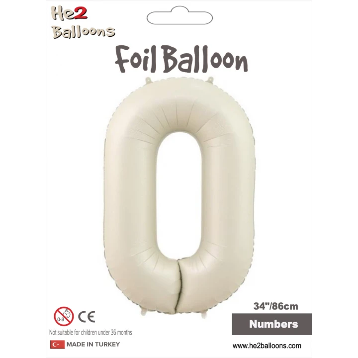 34 Krem Renk Folyo Balon ( 0 )