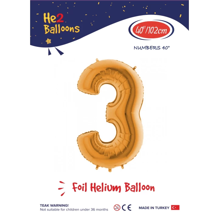 40 Altın Renk Folyo Balon ( 3 )