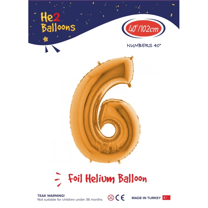 40 Altın Renk Folyo Balon ( 6 )