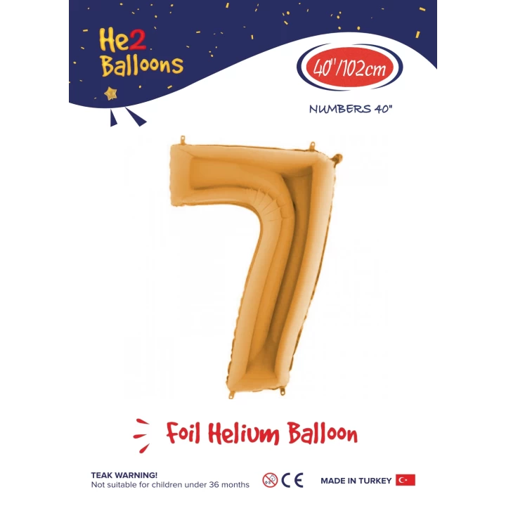 40 Altın Renk Folyo Balon ( 7 )