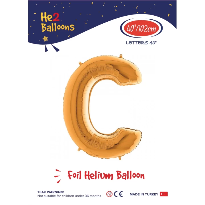 40 Altın Renk Folyo Balon ( C )