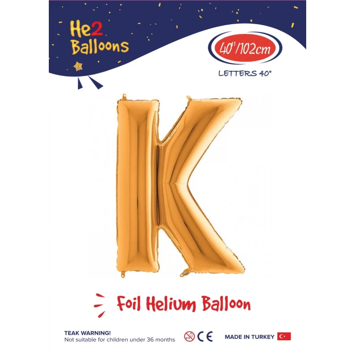 40 Altın Renk Folyo Balon ( K )
