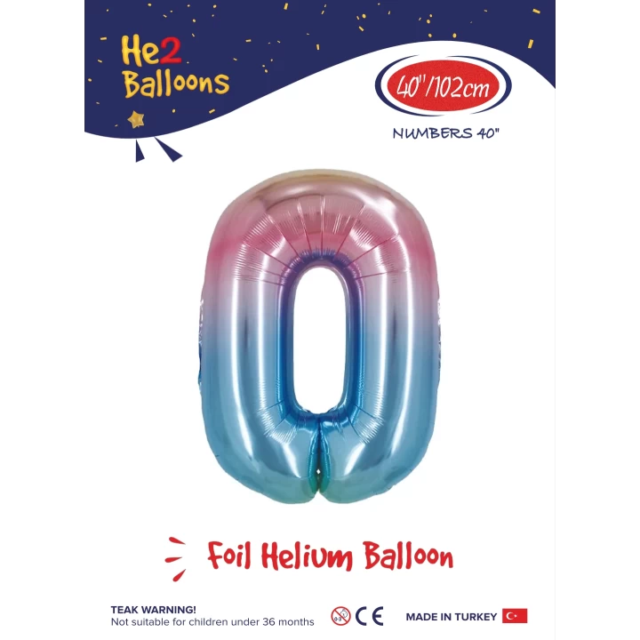 40 Gökkuşağı Renk Folyo Balon ( 0 )