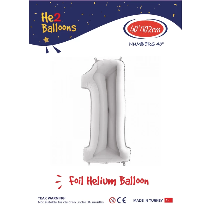 40 Gümüş Renk Folyo Balon ( 1 )