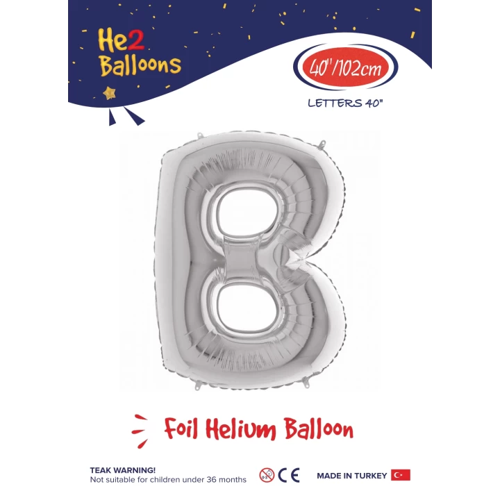 40 Gümüş Renk Folyo Balon ( B )