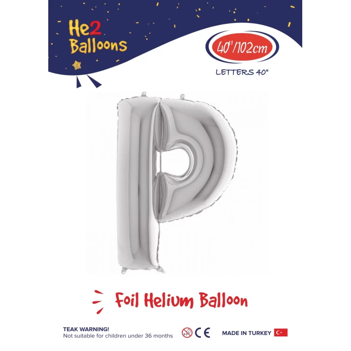 40 Gümüş Renk Folyo Balon ( P )