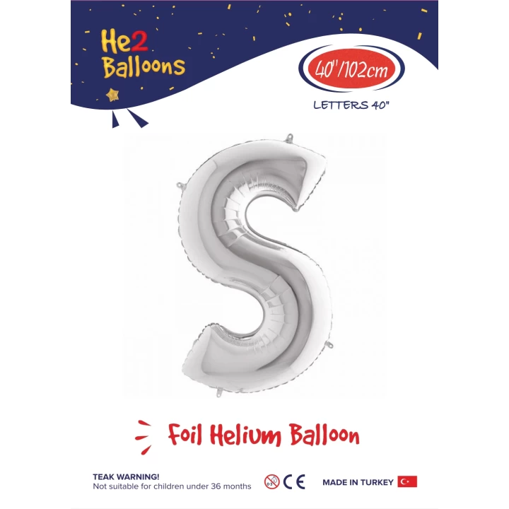 40 Gümüş Renk Folyo Balon ( S )