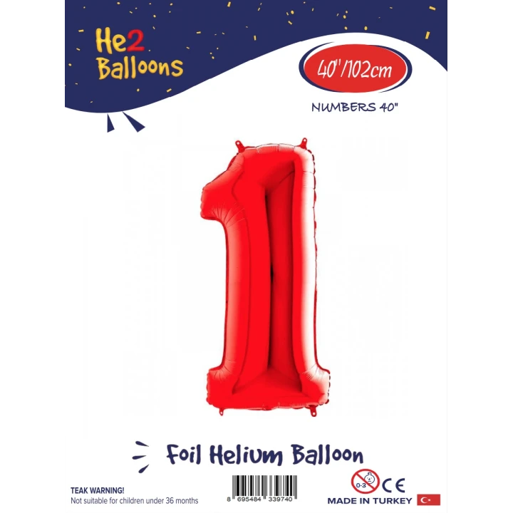 40 Kırmızı Renk Folyo Balon ( 1 )