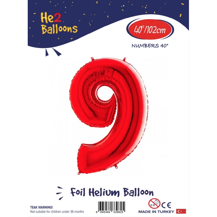 40 Kırmızı Renk Folyo Balon ( 9 )