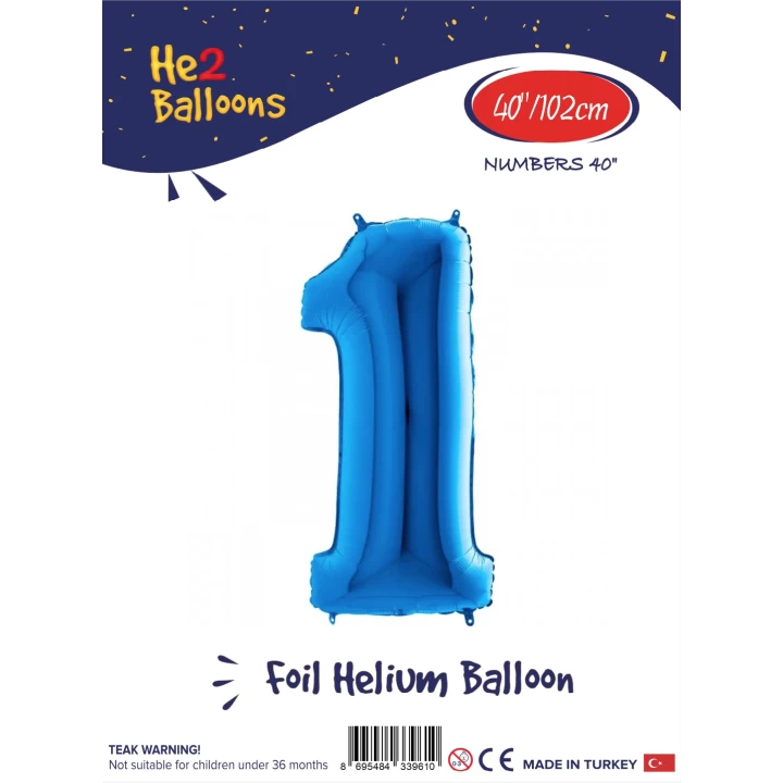 40 Mavi Renk Folyo Balon ( 1 )