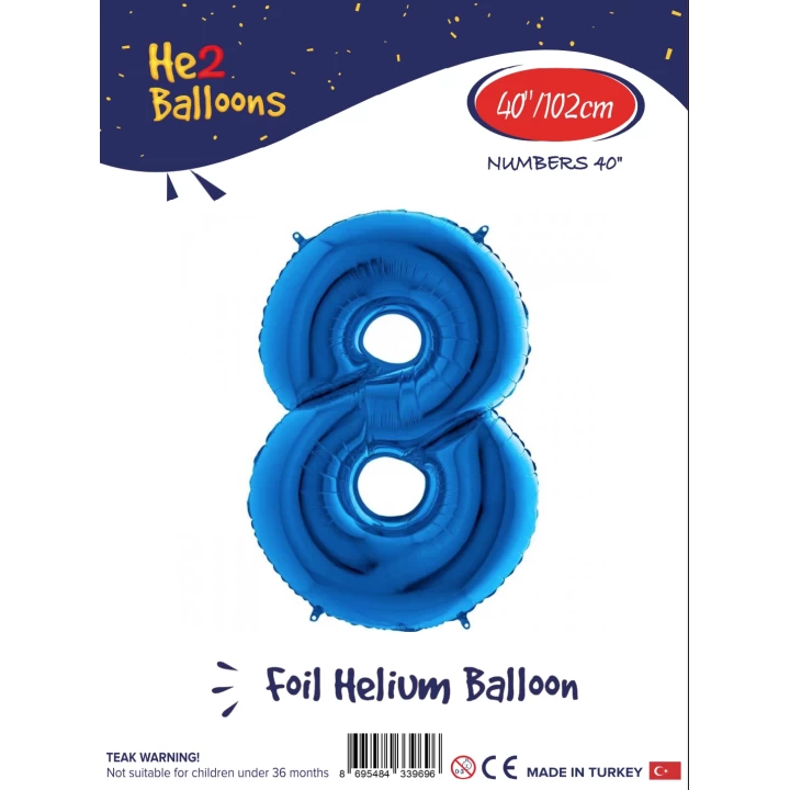 40 Mavi Renk Folyo Balon ( 8 )