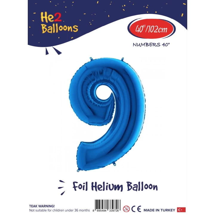 40 Mavi Renk Folyo Balon ( 9 )