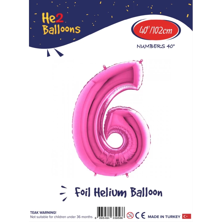 40 Pembe Renk Folyo Balon ( 6 )