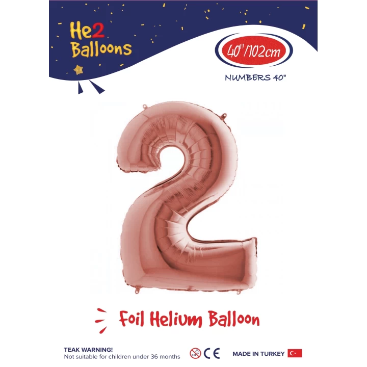 40 Rose Renk Folyo Balon ( 2 )