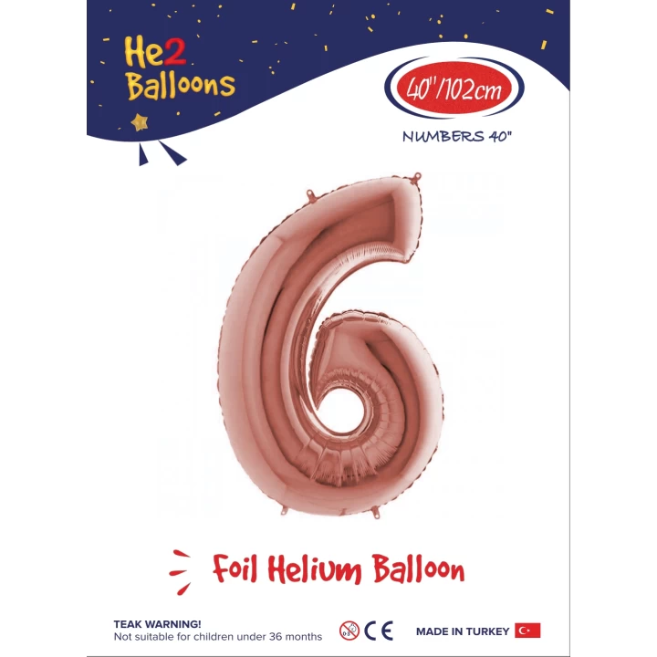 40 Rose Renk Folyo Balon ( 6 )
