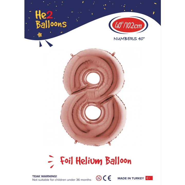 40 Rose Renk Folyo Balon ( 8 )