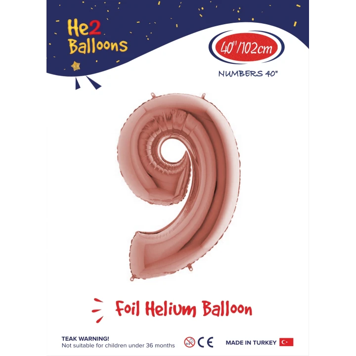 40 Rose Renk Folyo Balon ( 9 )