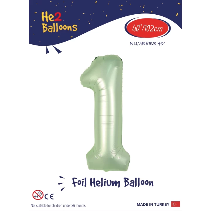 40 Su Yeşili Renk Folyo Balon ( 1 )