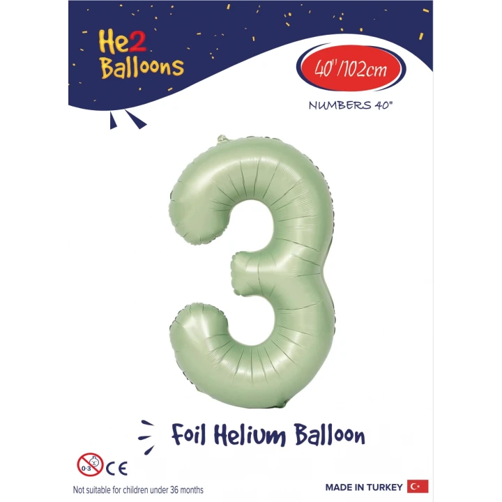 40 Su Yeşili Renk Folyo Balon ( 3 )
