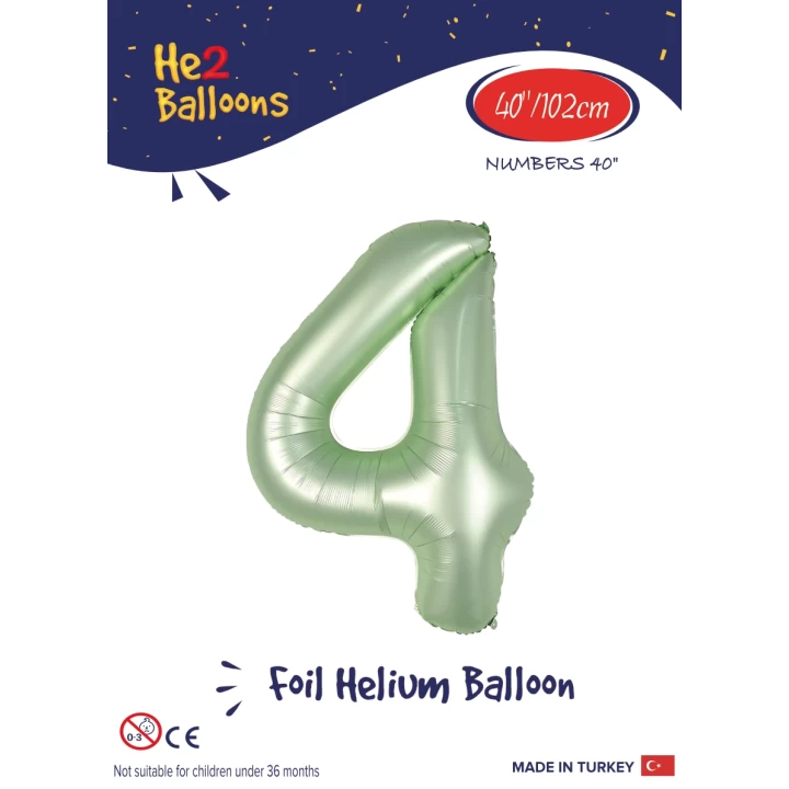 40 Su Yeşili Renk Folyo Balon ( 4 )