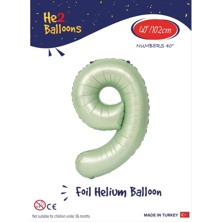 40 Su Yeşili Renk Folyo Balon ( 9 )