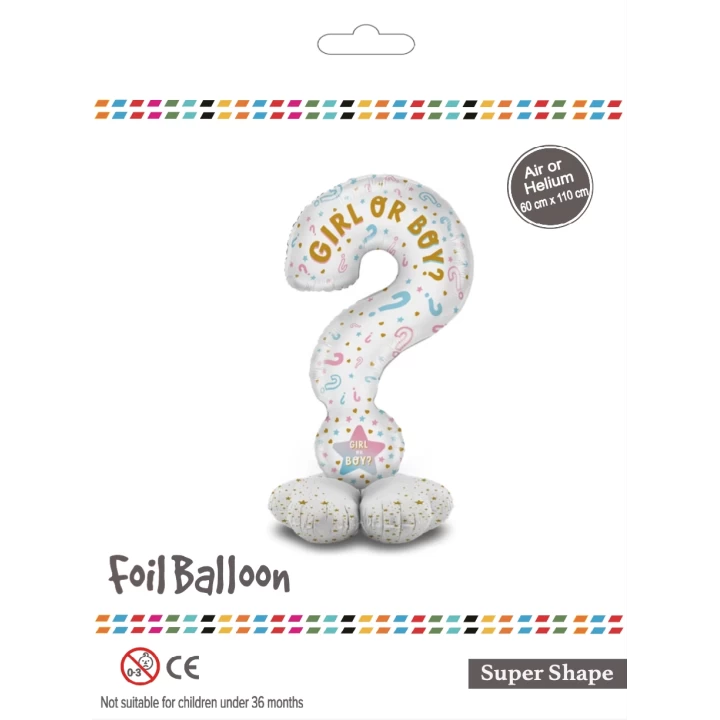 Ayaklı Girl or Boy Folyo Balon