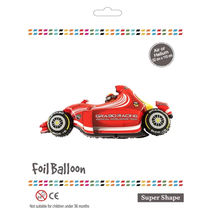 Kırmızı Formula 1 Araba Folyo Balon